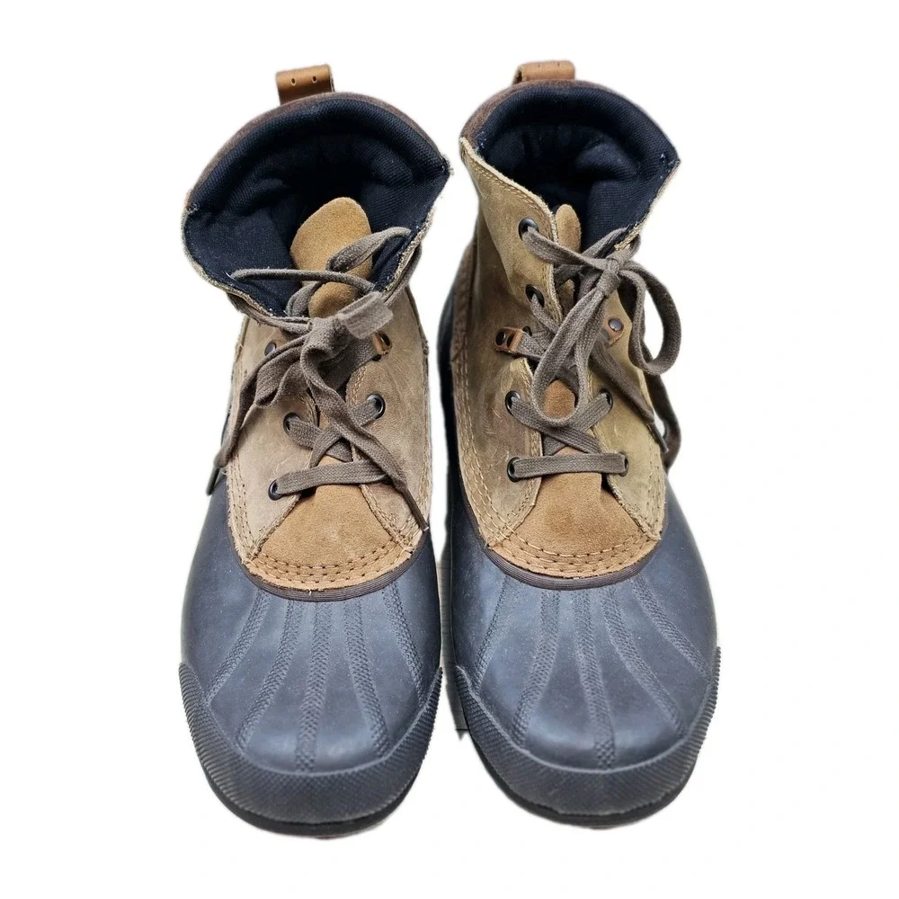 Sorel Cheyanne II Waterproof Duck Boots Mens 11 Elk Brown Leather‎ NM2101-286
